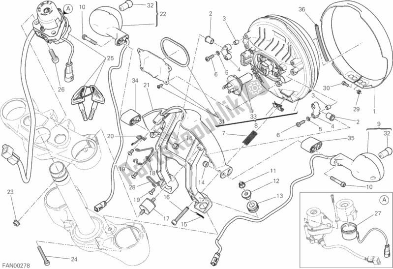 Toutes les pièces pour le Phare du Ducati Scrambler Flat Track Thailand USA 803 2017